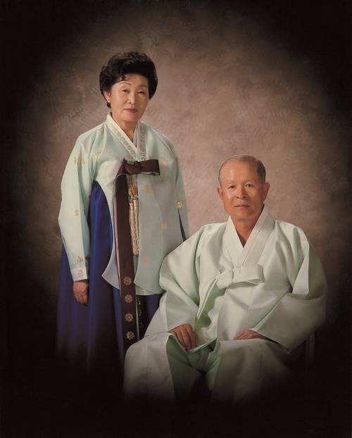 고 허준구 GS건설 명예회장(오른쪽)과 고 구위숙 여사|GS그룹 제공