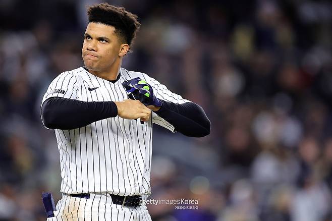 뉴욕 양키스를 떠나 뉴욕 메츠 유니폼을 입은 후안 소토. 게티이미지