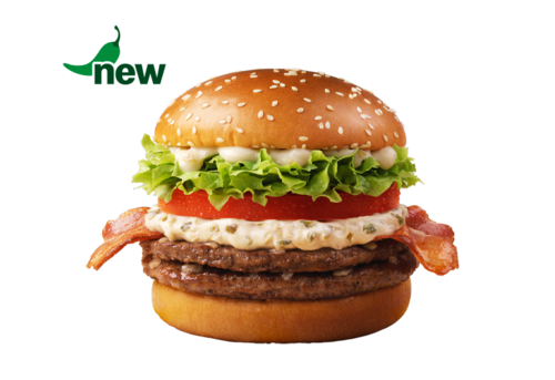 ‘진주 고추 크림치즈 버거’. 맥도날드