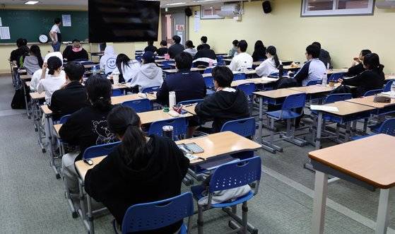 서울의 한 재수학원 교실. 기사 내용과 관련 없음. 뉴스1