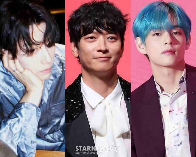 (왼쪽부터) 박효신, 강동원, 뷔 /사진=스타뉴스, 인스타그램