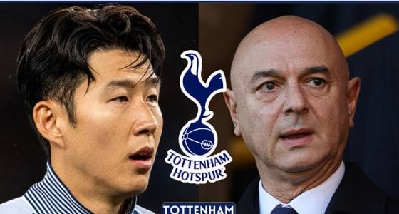 다니엘 레비(오른쪽) 토트넘 홋스퍼 회장과 손흥민. /사진=토트넘 홋스퍼 뉴스 갈무리