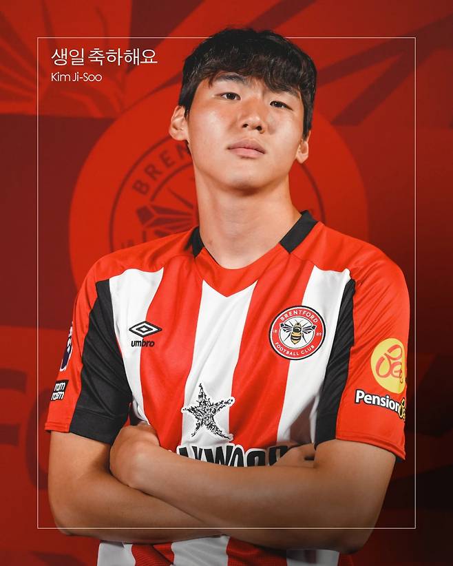 브렌트포드 수비수 김지수. /사진=브렌트포드 공식 SNS