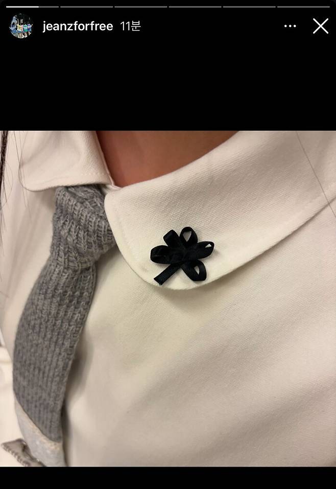 뉴진스 인스타그램(@jeanzforfree) 갈무리.