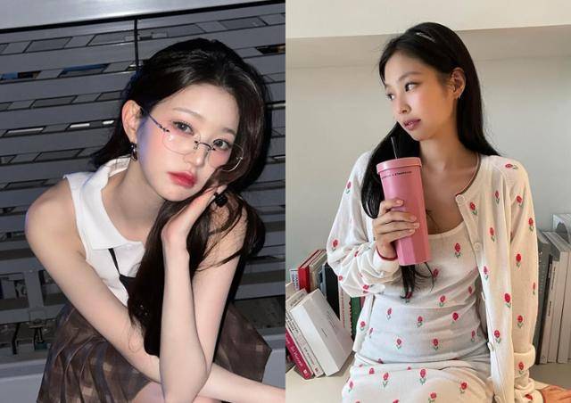 장원영(왼쪽)과 제니가 패셔니스타 면모를 보였다. 장원영, 제니 SNS