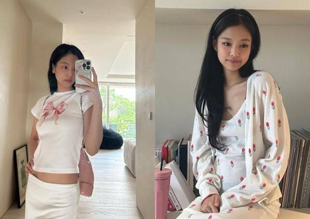 제니가 걸코어룩을 선보였다. 제니 SNS