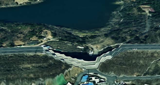 울산 선암저수지 주변 도로