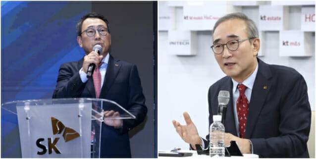 유영상 SK텔레콤 CEO, 김영섭 KT CEO