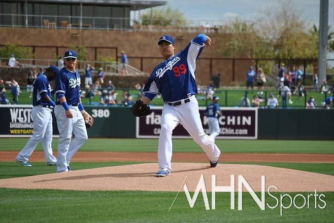 (다저스 시절의 류현진)