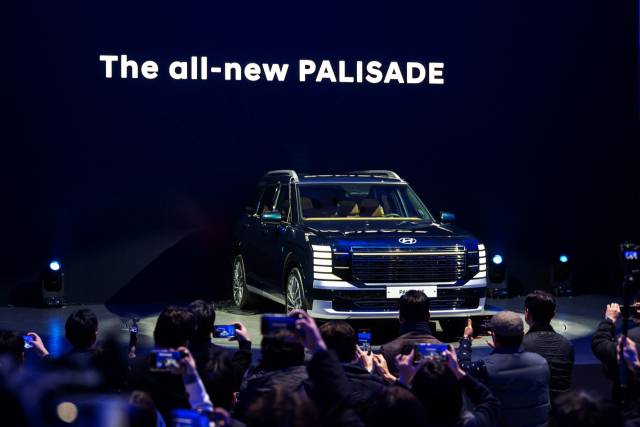 지난 14일 경기도 성남시 수정구 소재 ‘메종 디탈리’에서 신형 팰리세이드의 출시 행사가 진행됐다. 신형 팰리세이드는 차체를 키워 공간 활용성을 높이고 차세대 하이브리드 시스템을 통해 주행 효율성을 극대화했다. 사진 제공=현대차