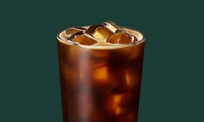 아이스 카페 아메리카노. 스타벅스 누리집 갈무리