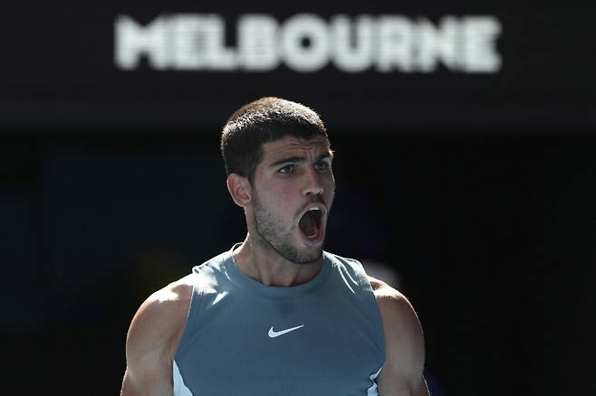 2024 호주 오픈에 출전한 알카라스의 모습. AP=연합뉴스