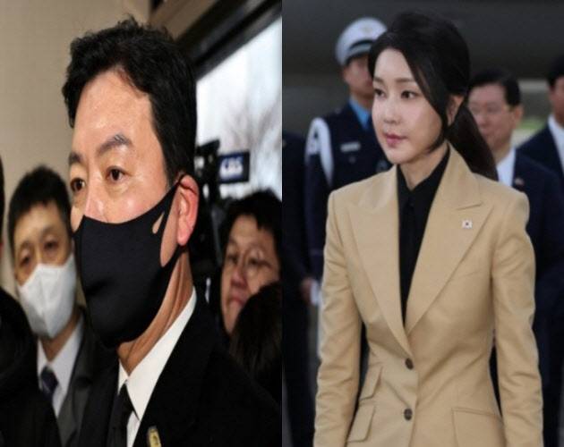 김성훈 경호차장, 김건희 여사. 사진=연합뉴스