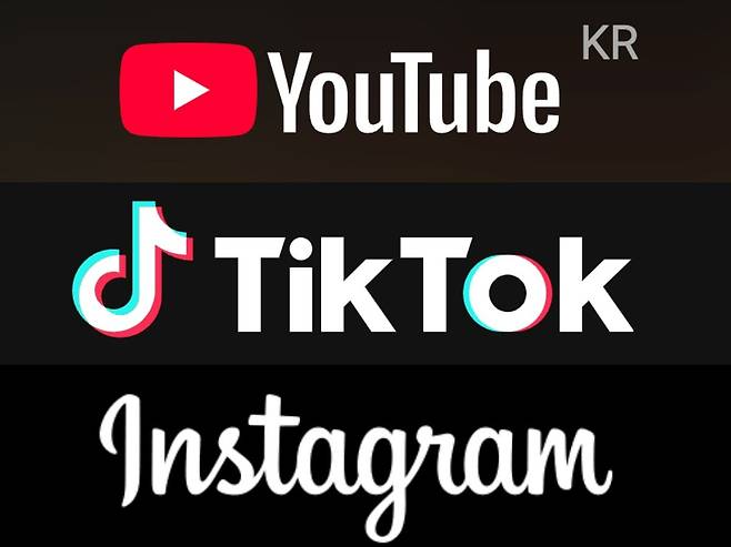 유튜브, 틱톡, 인스타그램 로고/사진=각 홈페이지 캡처