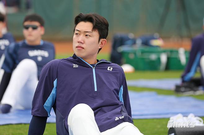 대만 스프링캠프에서 훈련중인 전민재. 사진제공=롯데 자이언츠