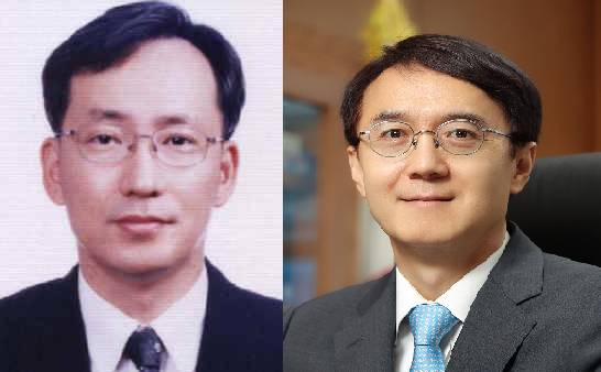 김대웅 신임 서울고등법원장(왼쪽), 오민석 신임 서울중앙지방법원장