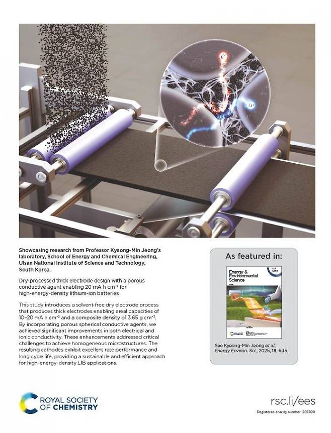 에너지와 환경과학 저널 표지 논문 이미지. UNIST 제공