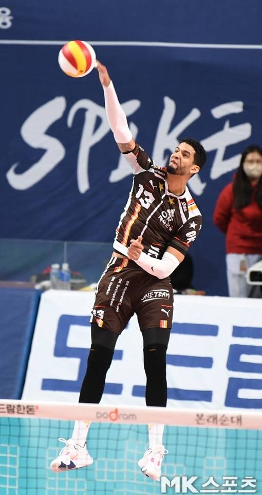 OK저축은행 시절 레오의 모습. 사진= MK스포츠 DB