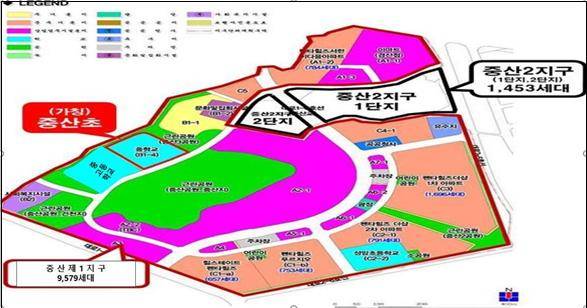 경산 (가칭)중산초등학교 배치도. 경북교육청 제공.