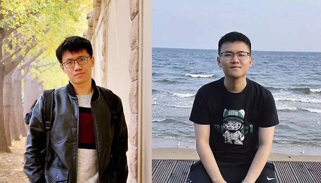 논문 인용횟수가 각각 1만20건, 9044건에 달하는 딥시크 소속 베이징항공항천대 박사 출신 우유 연구원(왼쪽)과 중산대 출신 궈다야 연구원. 개인 홈페이지 캡처