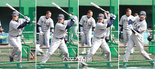 두산 이승엽 감독은 2011년 오릭스 유니폼을 입고 미야코지마에서 시즌 준비를 시작했다. 타격 훈련 중인 이승엽의 타격 연속동작. 사진 | 박진업기자 upandup@sportsseoul.com