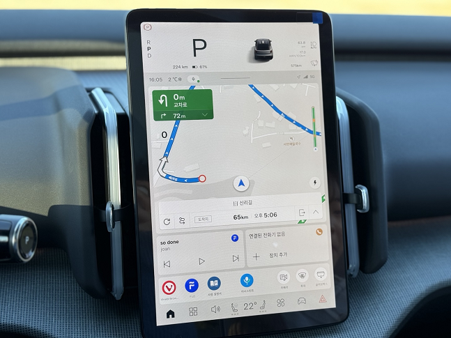 볼보 EX30 디스플레이./사진=백유진 기자 byj@