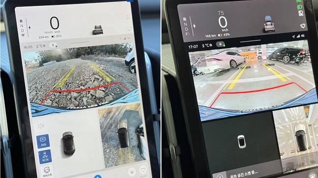 볼보 EX30 주행 정보 화면. 65km를 달리니 주행가능거리가 224km에서 146km로 78km 줄었다./사진=백유진 기자 byj@