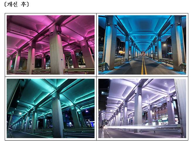 지하철 2호선 구의역 야간경관 개선 후 모습/사진=서울시청