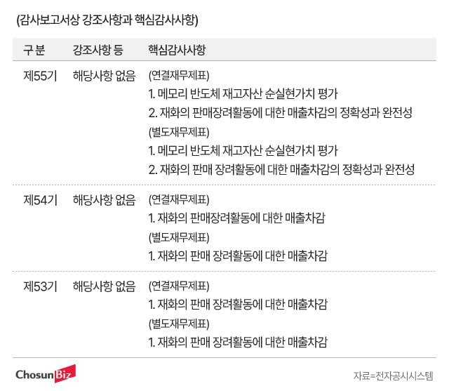 지난해 3월 삼성전자가 제출한 2023 사업보고서에 핵심 감사사항이 표기돼 있다./그래픽=정서희