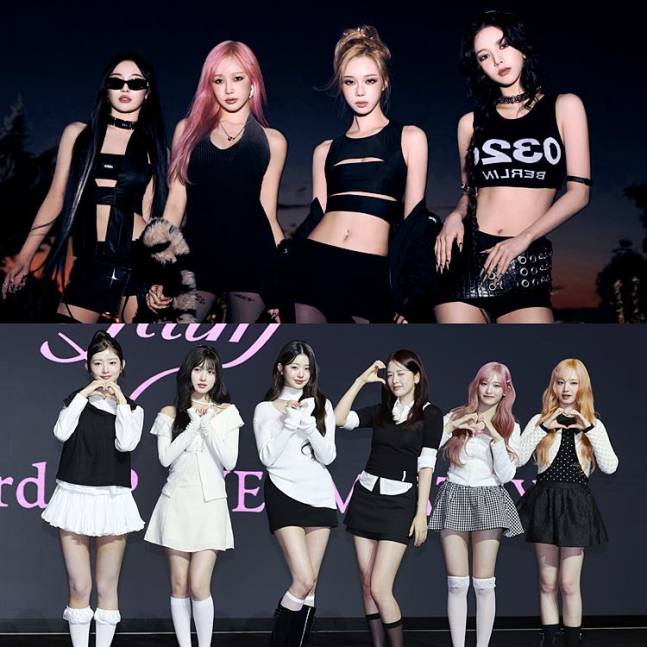 하츠투하츠 vs 키키, 에스파와 아이브 경쟁 잇는다-사진: SM엔터테인먼트(위), 스타쉽엔터테인먼트(아래)