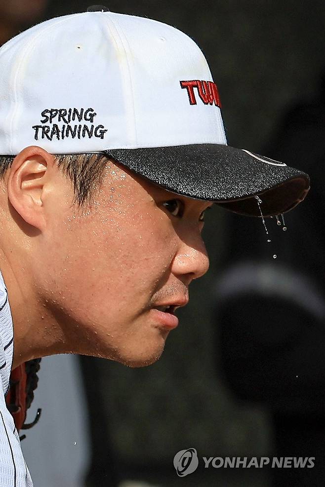 구슬땀 흘리는 LG 김대현 신현우 기자 nowwego@yna.co.kr