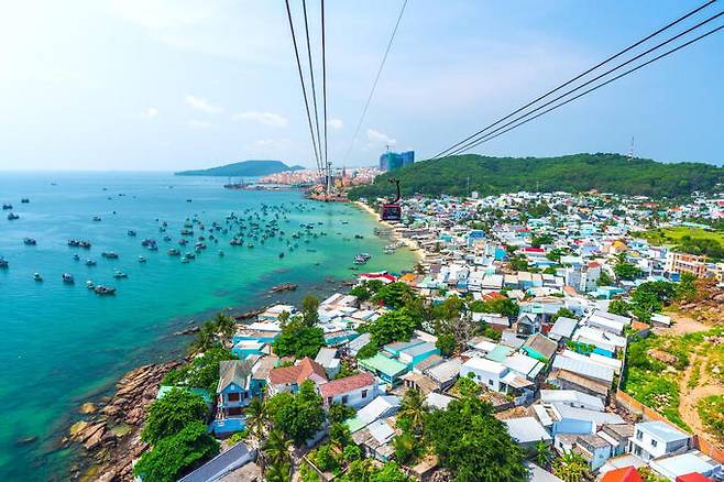 푸꾸옥 혼똔섬 케이블카. 모두투어 제공