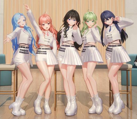 메타버스엔터테인먼트 버추얼 레이블 '프리즈'가 선보인 버추얼 아이돌 프로젝트 유닛 '프리즈 브이' 멤버들. 자료 제공 : 넷마블