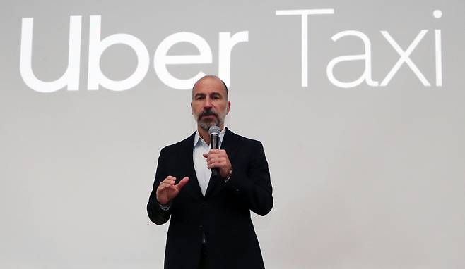 다라 코스로샤히 우버(Uber) 최고경영자(CEO)가 방한한 당시의 모습/사진=뉴스1