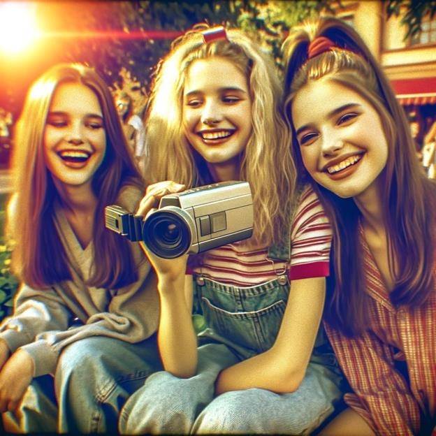 캠코더를 즐기는 MZ 세대 (인공지능 이미지) 이미지 제작 : 이은준