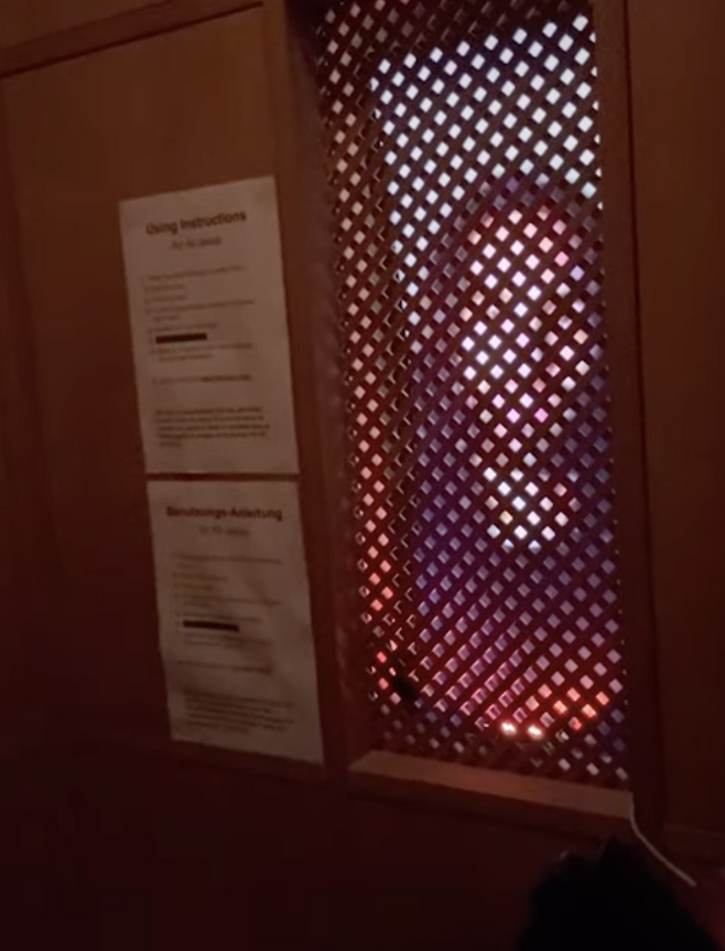 AI Jesus inside confessional booth (Screenshot of a video posted by Immersive Realities Research Lab)