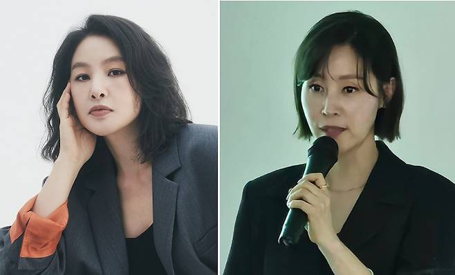 배우 박지영(왼쪽)과 MBC 전 아나운서 박혜진 자매. 프레인TPC 제공·박혜진 SNS 캡처