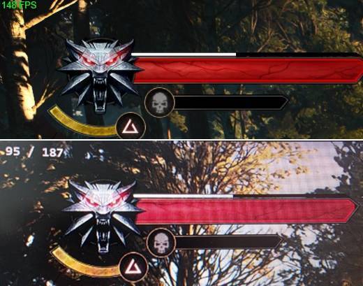 148의 초당 프레임을 보인 위쳐3가 LSFG 3.0 동작 후 초당 프레임이 95를 기록했고, 2배인 초당 187을 기록 중이다.