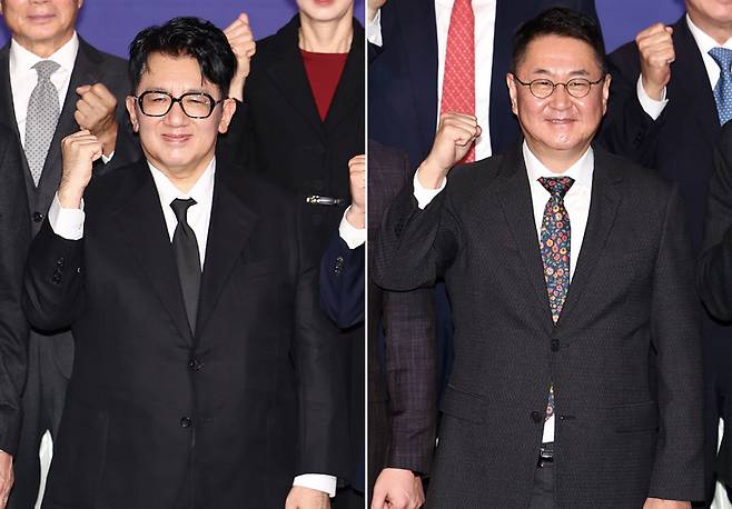 방시혁 하이브 의장, 이석우 두나무 대표 ⓒ연합뉴스