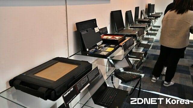 박물관에 전시된 역대 제품 중 일부. (사진=지디넷코리아)
