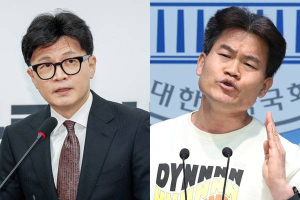 한동훈 전 국민의힘 대표(왼쪽), 유명 한국사 강사 전한길씨. / 사진=뉴스1