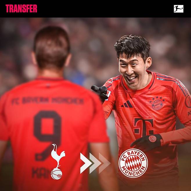 독일 매체가 손흥민의 바이에른 뮌헨 이적 가능성을 다뤘다. 독일 매체 TZ는 뮌헨이 새로운 스타를 좇고 있다며 토트넘에서 뛰는 손흥민이 그 대상임을 알렸다. 특히 손흥민은 과거 토트넘에서 호흡을 맞췄던 뮌헨 스트라이커 해리 케인과 프리미어리그에서 47골을 합작하는 등 텔레파시가 통하는 사이라는 엄청난 장점이 있다.