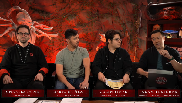 - 찰스 던 게임 디자이너, 데릭 누네즈 리드 시즌 디자이너, 콜린 파이너 수석 게임 디자이너, 애덤 플레처 커뮤니티 디렉터