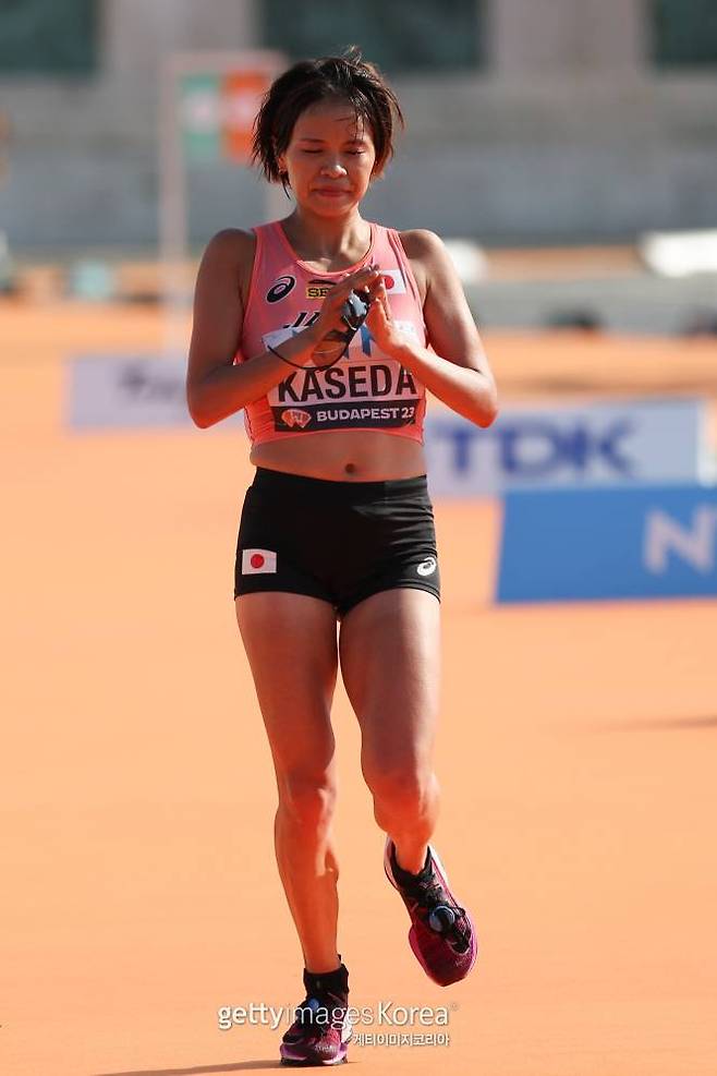 2023 부다페스트 세계선수권 대회에 출전한 가세다 리카의 모습. 게티이미지