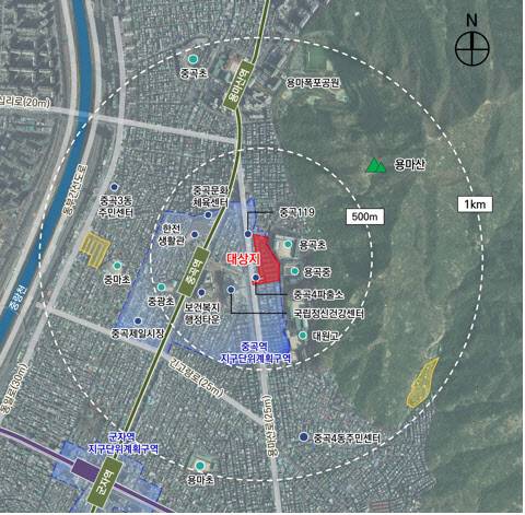 광진구 중곡동 18-24번지 일대 위치도 (자료=서울시)