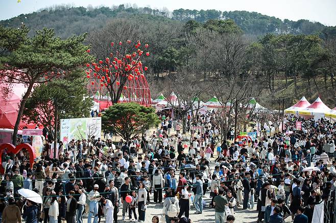 지난해 열린 논산딸기축제 현장. 충남 논산시 제공