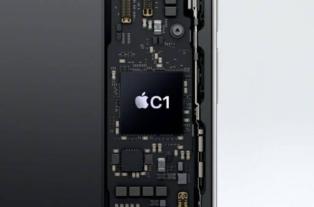 아이폰16e에는 애플이 자체 개발한 C1 모뎀 칩이 탑재됐다. (사진=애플)