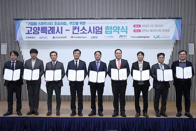 거점형 스마트시티 조성 사업을 위한 고양특례시-컨소시엄 협약식