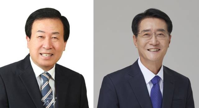 ▲박홍률 목포시장(왼쪽), 박우량 신안군수(오른쪽) 군수ⓒ프레시안(박아론)