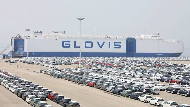 평택항에 정박해있는 현대글로비스 GLOVIS STAR 선박. 현대글로비스 제공.